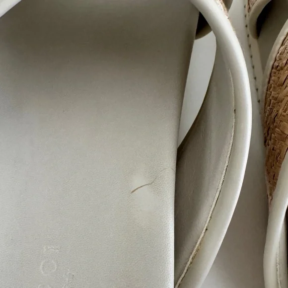 Gucci Rafia Chevron Beige and Pink Logo Women's Sandals Slides - Picture 8 of 9